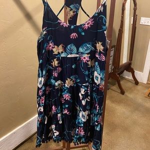 Blue floral dress